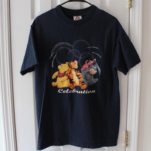 Navy Blue Vintage 90's Disney Celebration Graphic Tee - Picture 7 of 7